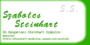 szabolcs steinhart business card
